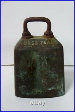 Antique Brass Bell Success To Horse Teams J&b 3 Inch Cow Bell