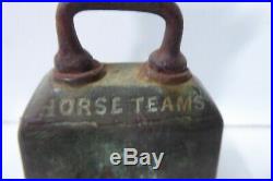 Antique Brass Bell Success To Horse Teams J&b 3 Inch Cow Bell