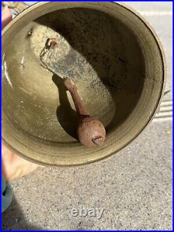 Antique Brass Bell Vocem Meam Audi Qui Me Tangit Dragon Motifs 19th Century