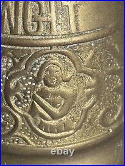 Antique Brass Bell Vocem Meam Audi Qui Me Tangit Dragon Motifs 19th Century
