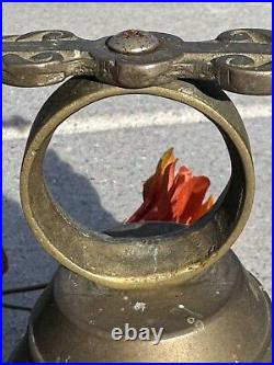 Antique Brass Bell Vocem Meam Audi Qui Me Tangit Dragon Motifs 19th Century