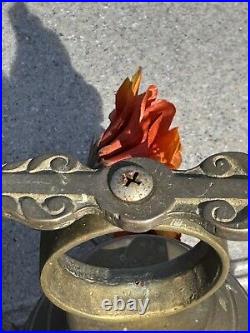 Antique Brass Bell Vocem Meam Audi Qui Me Tangit Dragon Motifs 19th Century