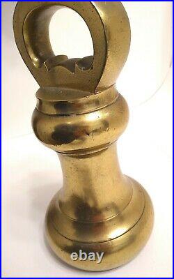 Antique Brass Bell Weight, 28 lbs