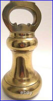 Antique Brass Bell Weight, 28 lbs