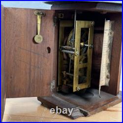Antique Brass Boxing Fire House Alarm Timer Servant Manual Mechanical Bell