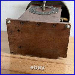Antique Brass Boxing Fire House Alarm Timer Servant Manual Mechanical Bell