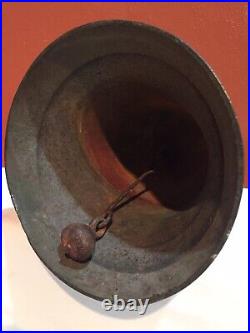 Antique Brass Bronze Bell 1878 SaGnelegier Chiantel Fondeur Swiss 6 Dia