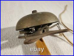 Antique Brass/Bronze Boxing Fire Alarm Bell Spring Loaded Mechanical Arm