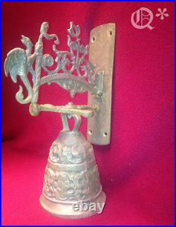 Antique Brass Bronze Cast Doorbell Ever Morning