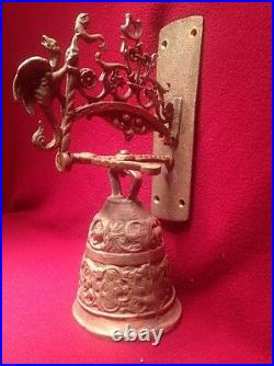 Antique Brass Bronze Cast Doorbell Ever Morning