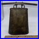Antique Brass Bronze Handforged Cow Bell Handmade 4.5 With Wood Mount