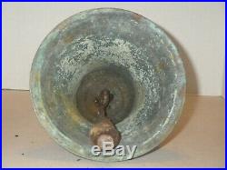 Antique Brass Bronze Ship Boat Yacht Sailor Bell 7.5 Inch Tall 6.75 Inch Wide