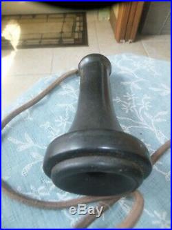 Antique Brass Candlestick Phone Western Electric Property Of American Bell