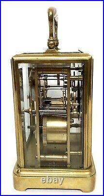 Antique Brass Carriage Clock STRIKING ON BELL HALL & CO KING STREET MANCHESTER