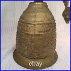 Antique Brass Catholic Church Bell Latin Vocem-Meam-Audit Monastery Angel Cherub