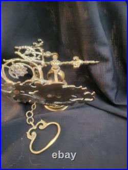 Antique Brass Door Knocker, Large Brass Door Bell, Victorian Door Knocker