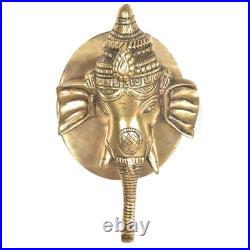 Antique Brass Ganesha Head Door Knocker Door Bell
