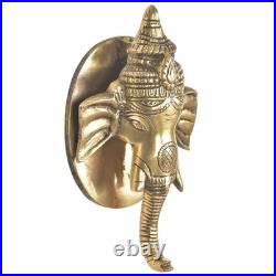 Antique Brass Ganesha Head Door Knocker Door Bell