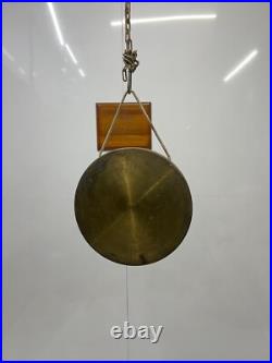 Antique Brass Gong Bell Nautical Ship Charm Timeless Beater Stick Included