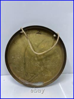 Antique Brass Gong Bell Nautical Ship Charm Timeless Beater Stick Included Antique Brass Gong Bell Nautical Ship Charm Timeless Beater Stick Included