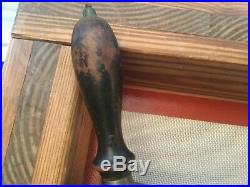 Antique Brass Hand Bell With Wooden Handle-Large Old Teachers Bell 8 1/2 Tall