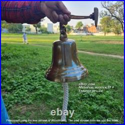 Antique Brass Handmade Wall-Mounted Ship Bell 11Large Nautical Ship's Boat Bell