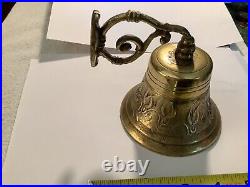 Antique Brass Hanging Bell professionally polished as shown