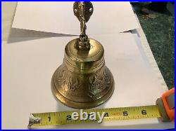 Antique Brass Hanging Bell professionally polished as shown
