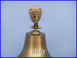 Antique Brass Hanging Ship's Bell 11