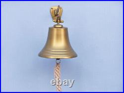 Antique Brass Hanging Ship's Bell 11