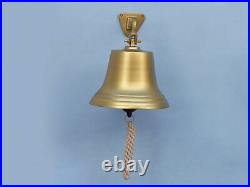 Antique Brass Hanging Ship's Bell 15