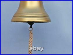 Antique Brass Hanging Ship's Bell 15