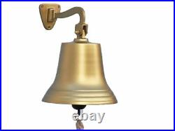 Antique Brass Hanging Ship's Bell 15