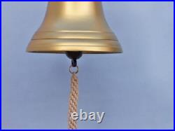 Antique Brass Hanging Ship's Bell 18