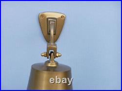 Antique Brass Hanging Ship's Bell 9