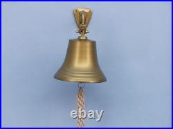 Antique Brass Hanging Ship's Bell 9 Nautical Bell Nautical Decor