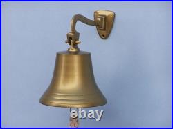 Antique Brass Hanging Ship's Bell 9 Nautical Bell Nautical Decor