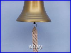 Antique Brass Hanging Ship's Bell 9 Nautical Bell Nautical Decor