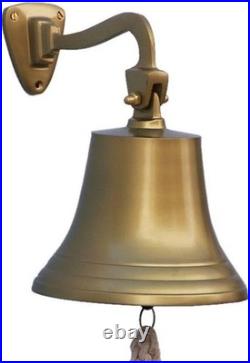 Antique Brass Hanging Ship's Bell 9 Nautical Bell Nautical Decor