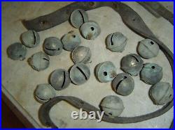 Antique Brass Horse Sleigh (24) Bells Matching 1.5 NE PA Barn Find
