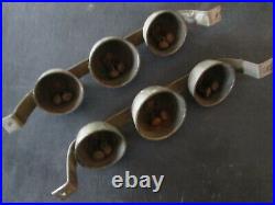 Antique Brass Horse Sleigh Shaft Bells Set Of 2