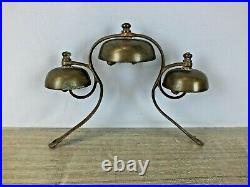 Antique Brass Horse Terret Bells for Hames Collar Mount Parade Carriage Sleigh