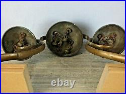 Antique Brass Horse Terret Bells for Hames Collar Mount Parade Carriage Sleigh