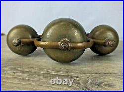 Antique Brass Horse Terret Bells for Hames Collar Mount Parade Carriage Sleigh