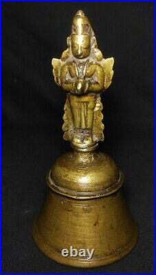 Antique Brass Indian Traditional Lord Hanuman & Garuda Made Bell