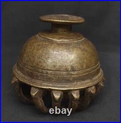 Antique Brass Indian Traditional Temple Claw Bell Collectible