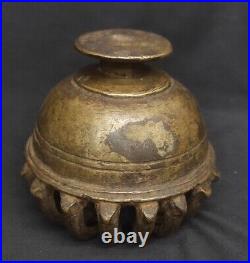 Antique Brass Indian Traditional Temple Claw Bell Collectible