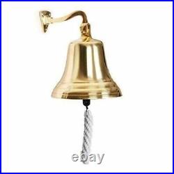 Antique Brass Maritime Bell Nautical Handmade Wall Hanging Bell For Home Kitchen