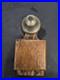 Antique Brass Mechanical Doorbell with Oak Wood Base Servant Call Bell