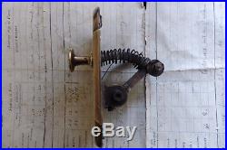 Antique Brass Mechanical Front Door Bell Pull (Victorian, butlers maid)